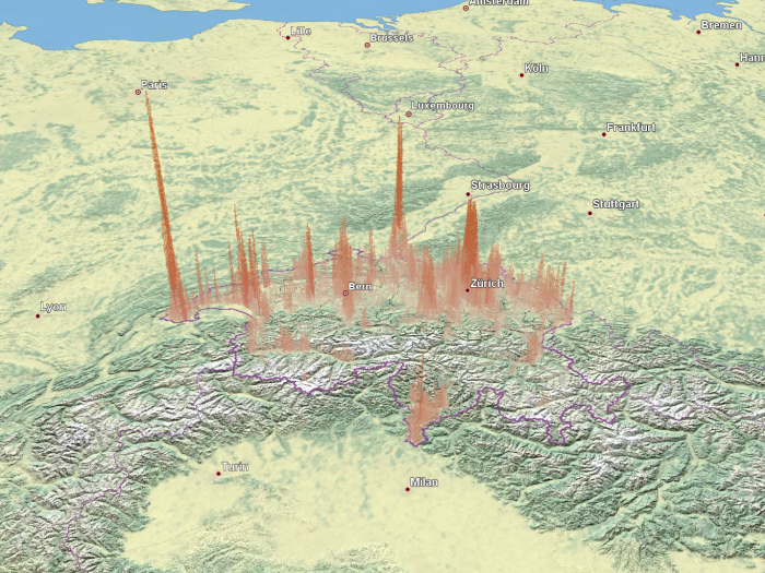 Densité de la popu­la­tion: Nuage de points